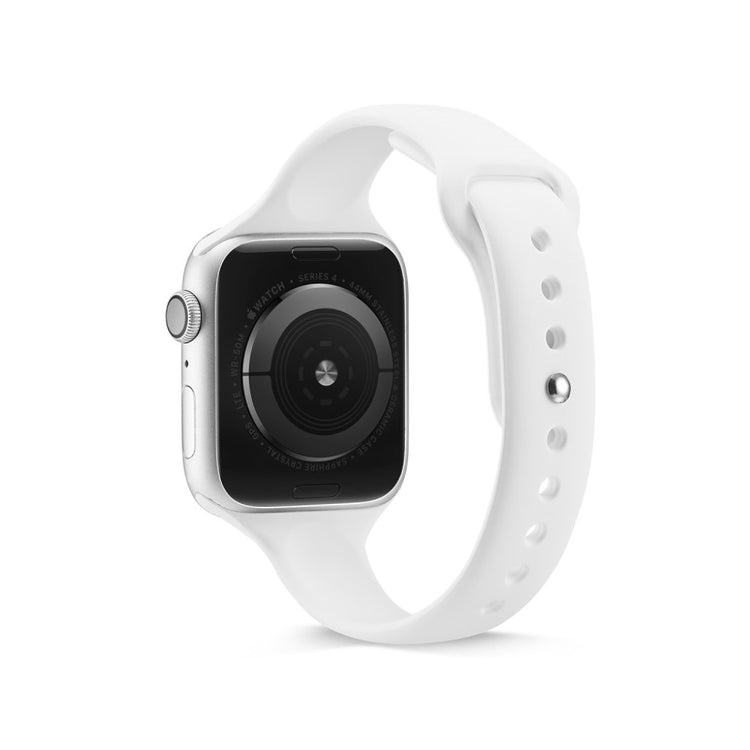 Super hårdfør Apple Watch Series 5 40mm Silikone Rem - Hvid#serie_2