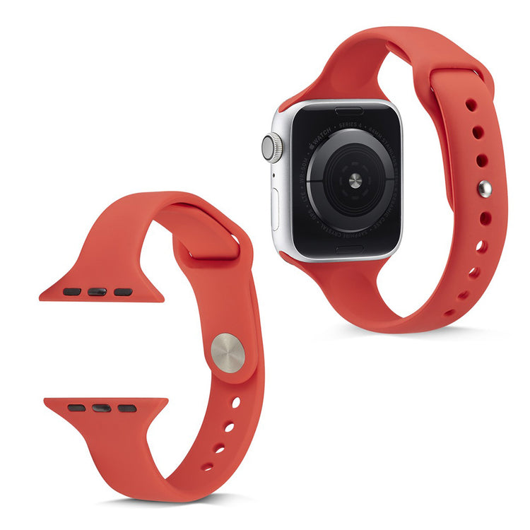 Super hårdfør Apple Watch Series 5 40mm Silikone Rem - Rød#serie_4