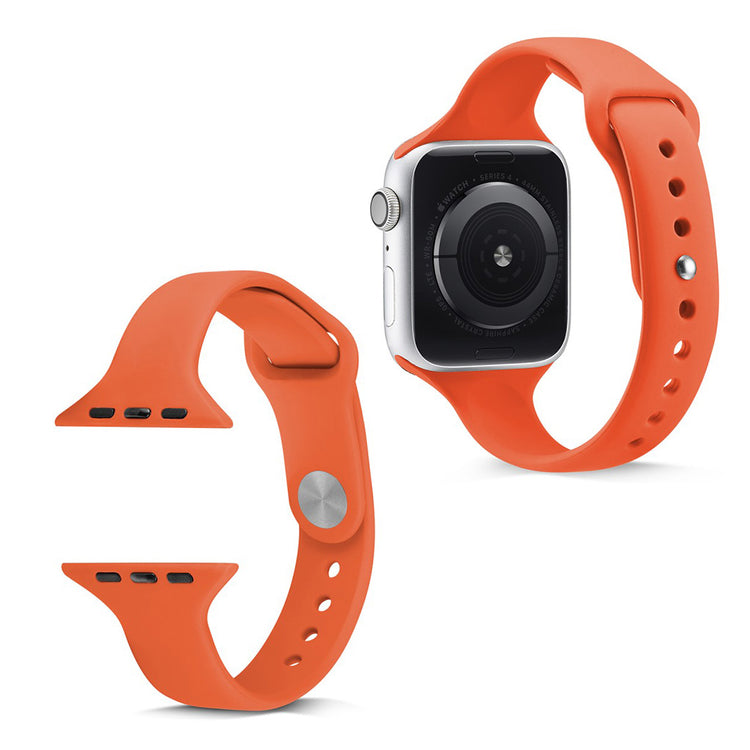 Super hårdfør Apple Watch Series 5 40mm Silikone Rem - Orange#serie_7