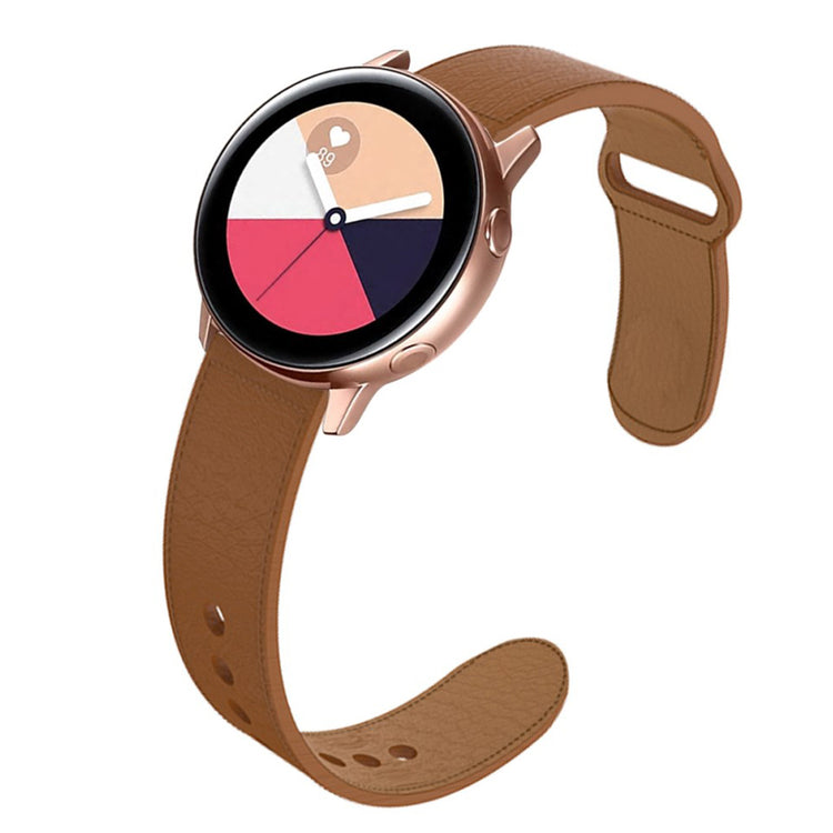 Komfortabel Apple Watch Series 5 44mm Ægte læder Rem - Brun#serie_2