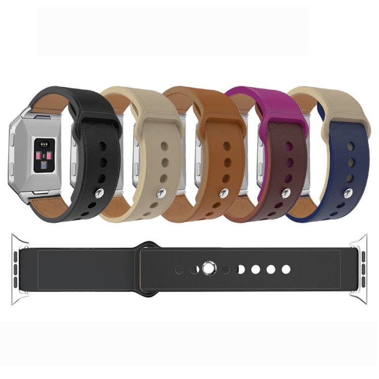 Komfortabel Apple Watch Series 5 44mm Ægte læder Rem - Sort#serie_5