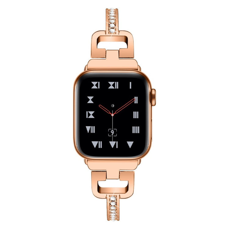  Apple Watch Series 5 44mm / Apple Watch 44mm Metal og Rhinsten Rem - Pink#serie_5