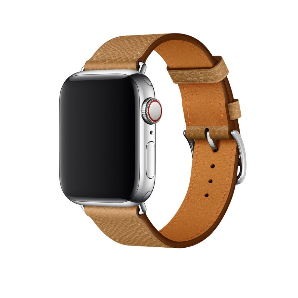 Meget fantastisk Apple Watch Series 5 44mm Ægte læder Rem - Brun#serie_6