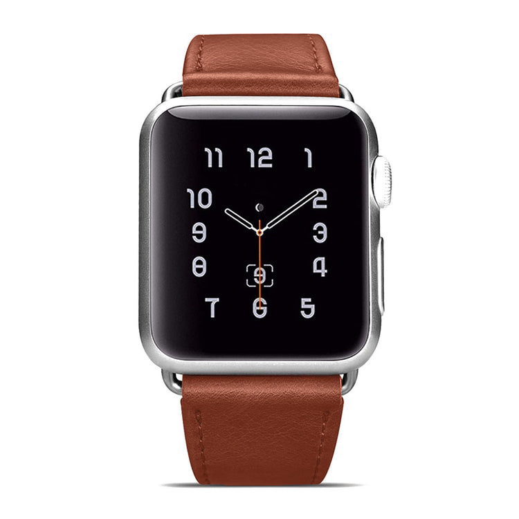  Apple Watch Series 5 44mm / Apple Watch 44mm Ægte læder Rem - Brun#serie_2