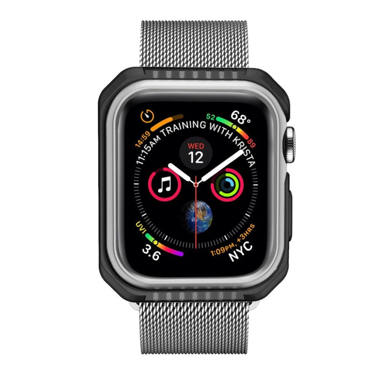 Apple Watch Series 5 44mm Holdbar Metal Bumper  - Sølv#serie_4