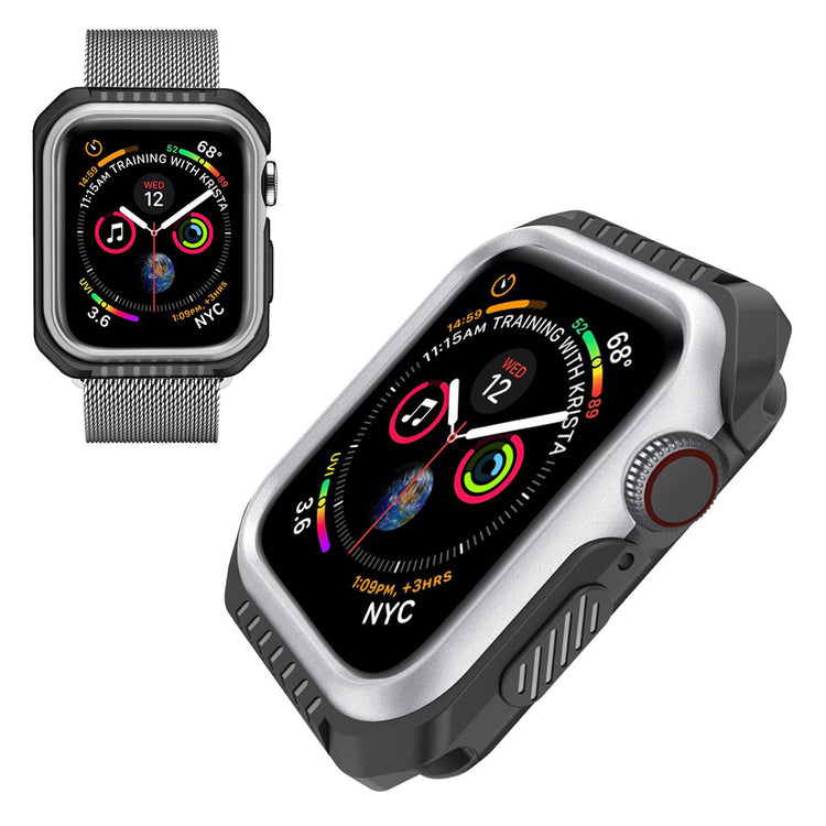 Apple Watch Series 5 44mm Holdbar Metal Bumper  - Sølv#serie_4