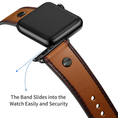 Vildt fantastisk Apple Watch Series 5 44mm Ægte læder Rem - Brun#serie_4