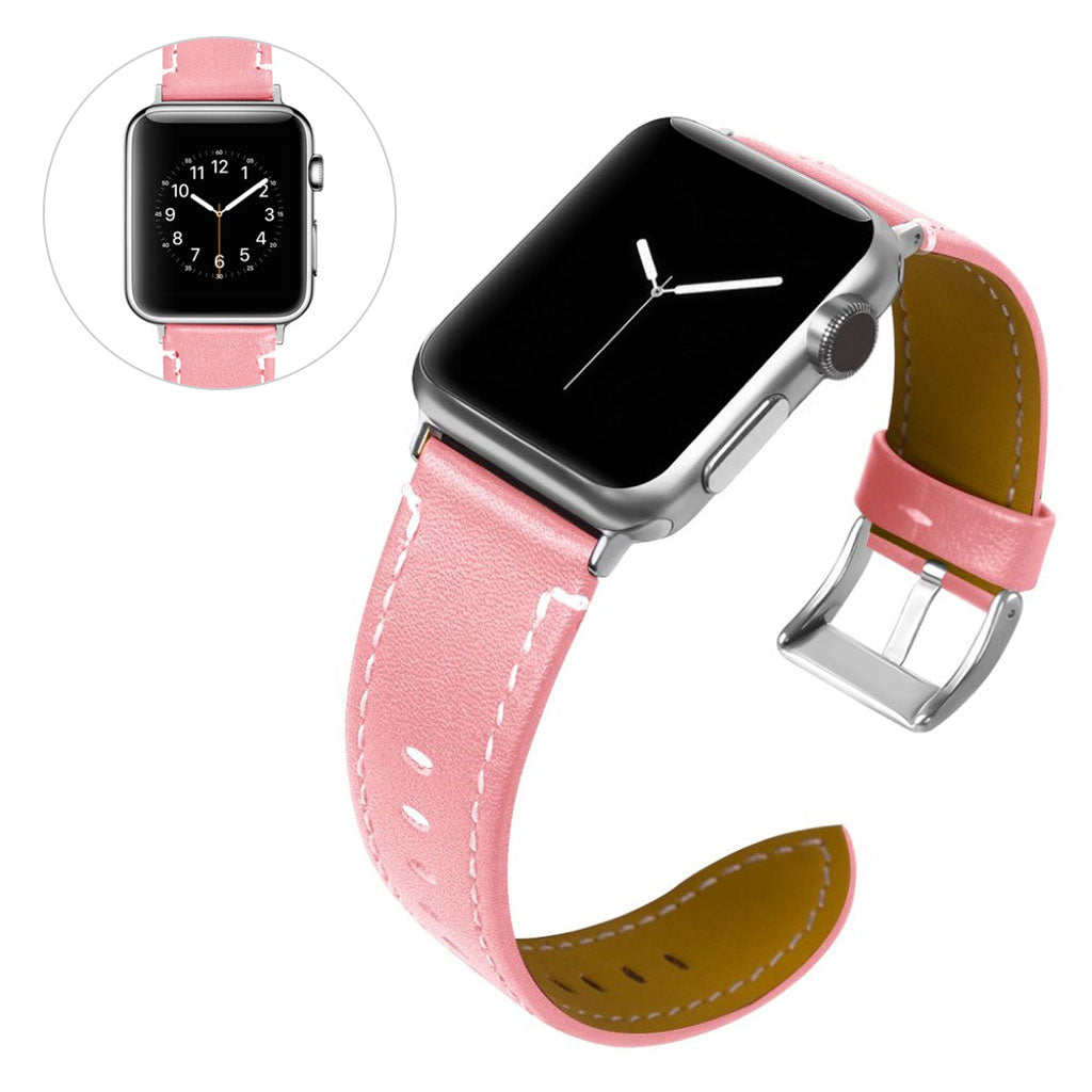 Mega hårdfør Universal Apple Ægte læder Rem - Pink#serie_4