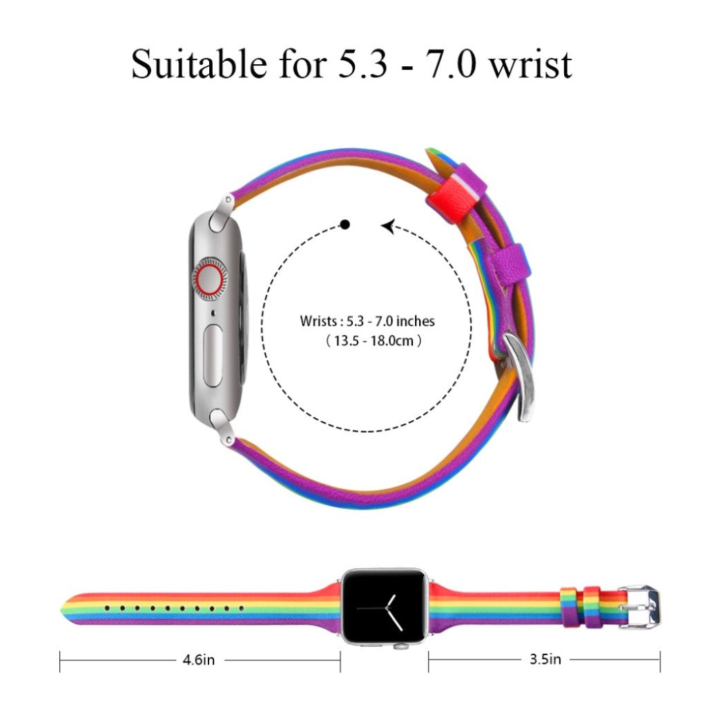 Super kønt Universal Apple Ægte læder Rem - Flerfarvet#serie_4