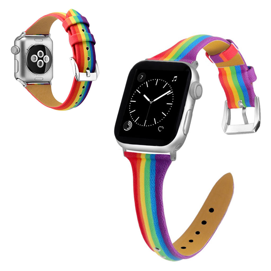 Super kønt Universal Apple Ægte læder Rem - Flerfarvet#serie_4
