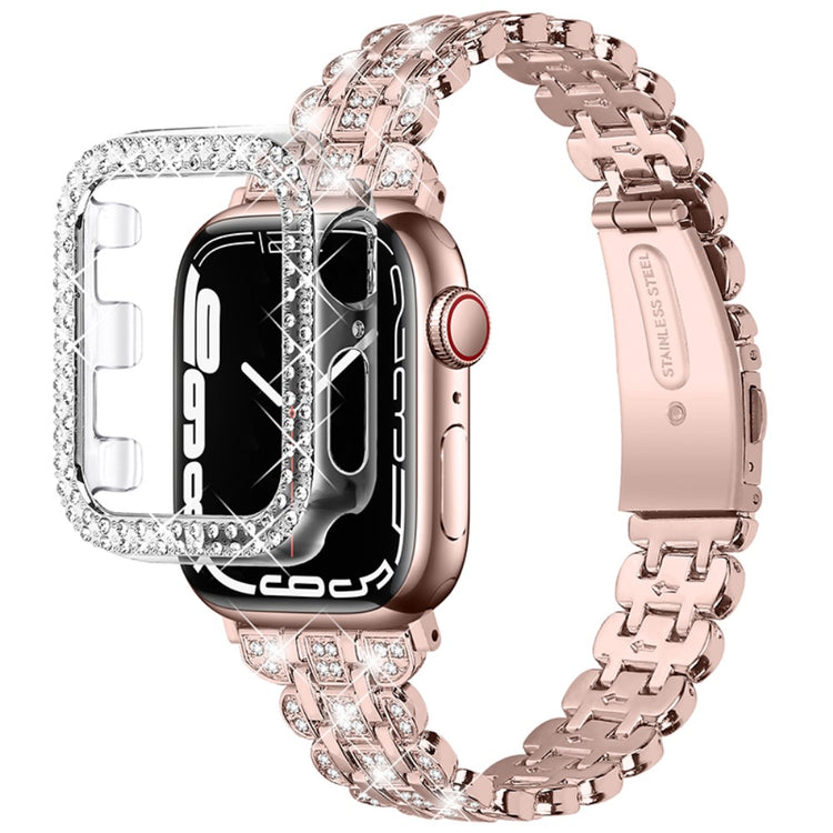 Vildt rart Universal Apple Metal og Rhinsten Rem - Pink#serie_1