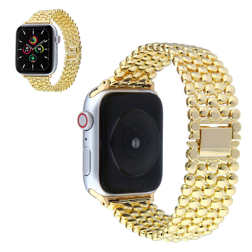 Mega slidstærk Universal Apple Metal Rem - Guld#serie_2