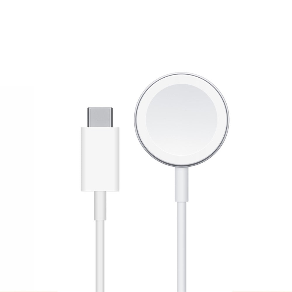 1m Plastik Universal Apple Smartwatch   Ladestation - Hvid#serie_115