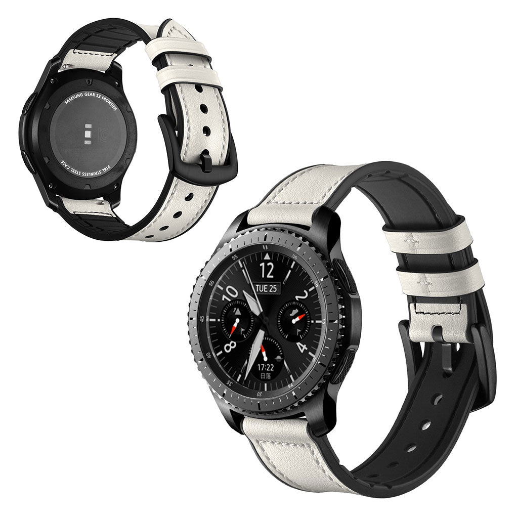  Samsung Gear S3 / Samsung Gear S3 Frontier Ægte læder Rem - Beige#serie_3