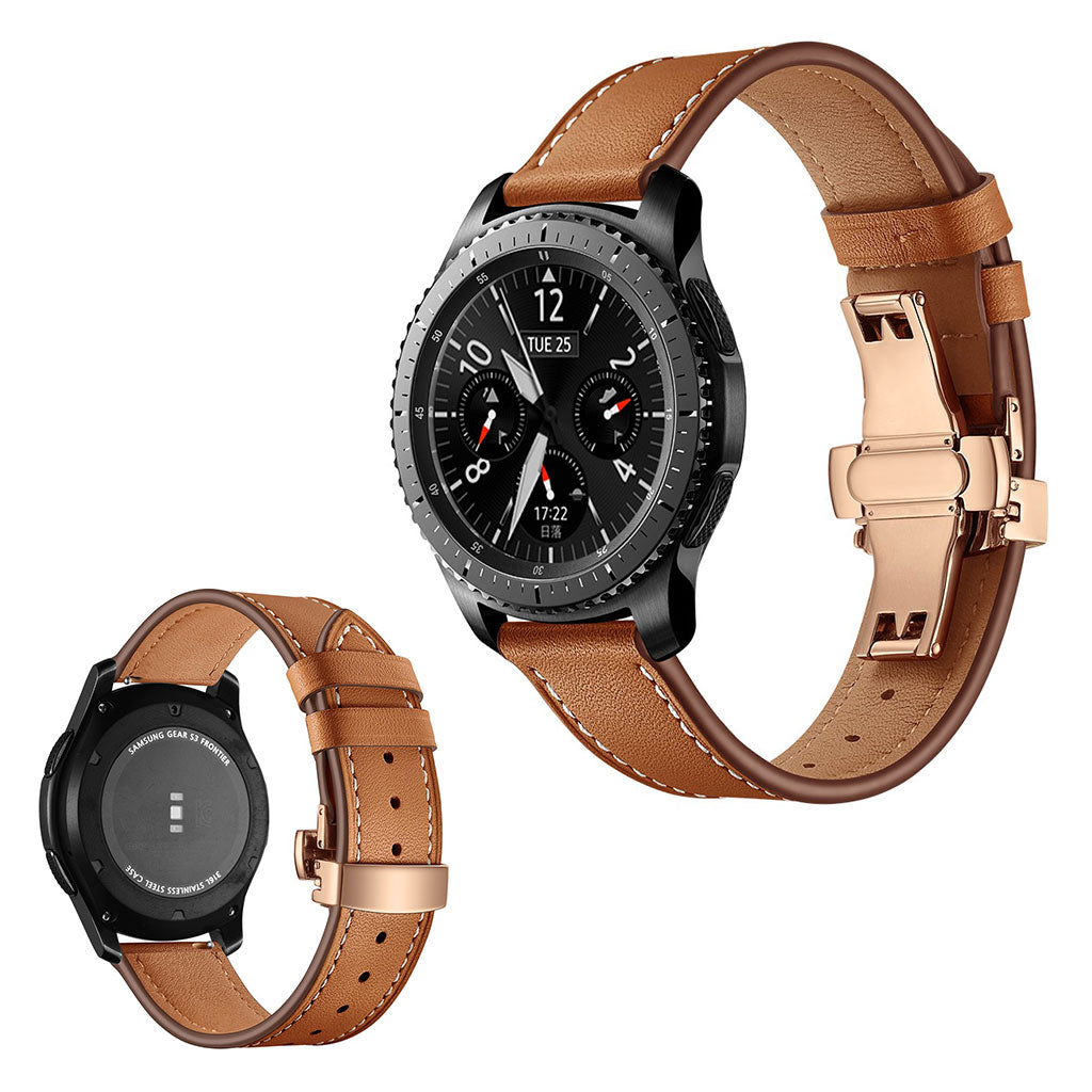  Samsung Gear S3 / Samsung Gear S3 Frontier Ægte læder Rem - Brun#serie_11