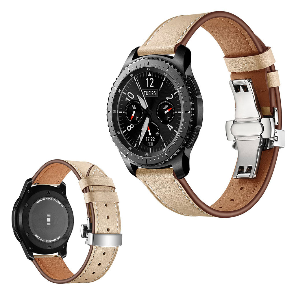  Samsung Gear S3 / Samsung Gear S3 Frontier Ægte læder Rem - Brun#serie_16