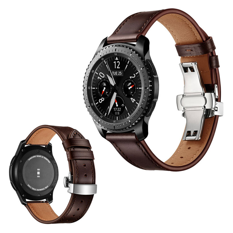  Samsung Gear S3 / Samsung Gear S3 Frontier Ægte læder Rem - Brun#serie_18