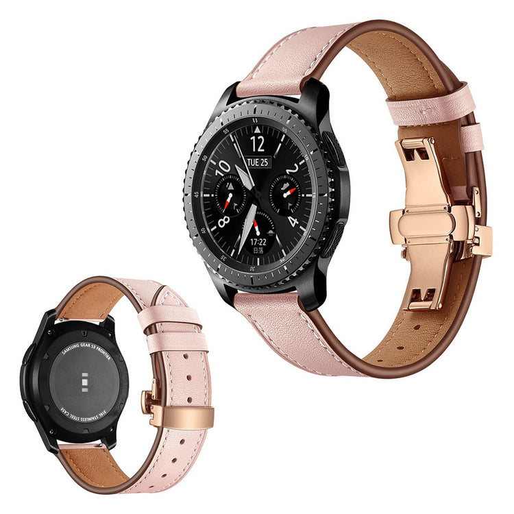  Samsung Gear S3 / Samsung Gear S3 Frontier Ægte læder Rem - Pink#serie_8