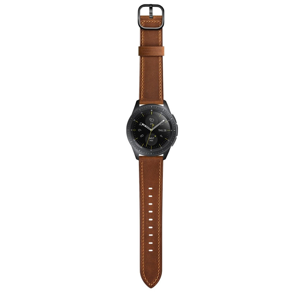  Samsung Galaxy Watch 3 (45mm) / Samsung Galaxy Watch (46mm) Ægte læder Rem - Brun#serie_2