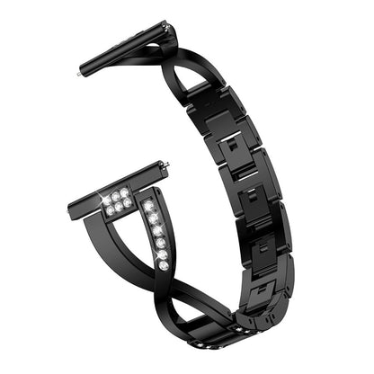 Helt vildt pænt Universal Metal og Rhinsten Rem - Sort#serie_1