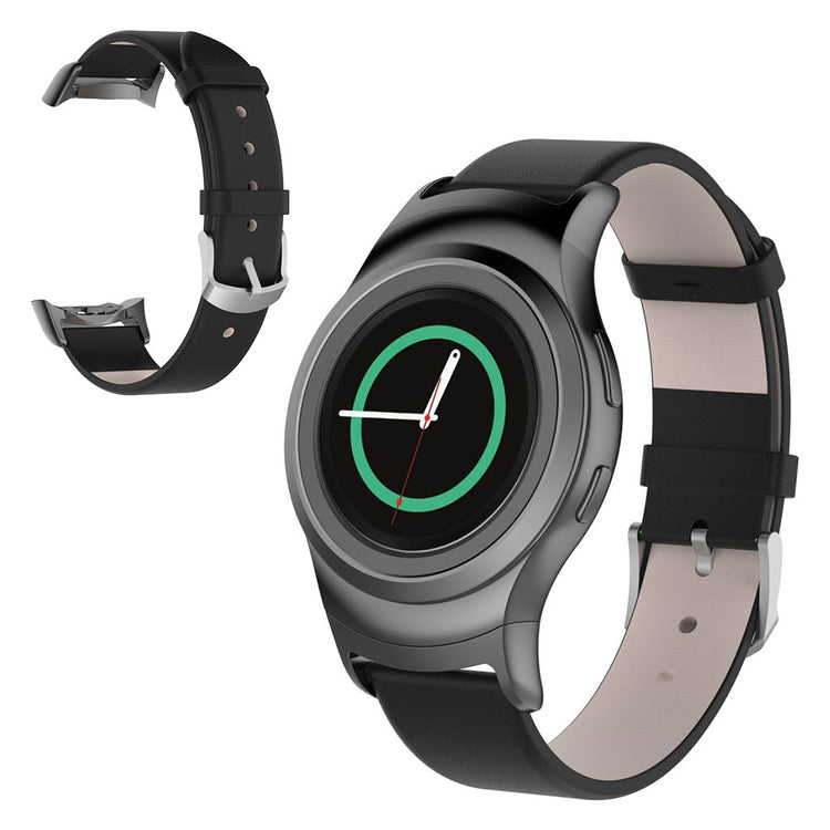 Super pænt Samsung Gear S2 Kunstlæder Urrem - Sort#serie_1