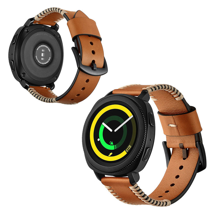 Vildt fantastisk Samsung Gear Sport Ægte læder Rem - Brun#serie_2