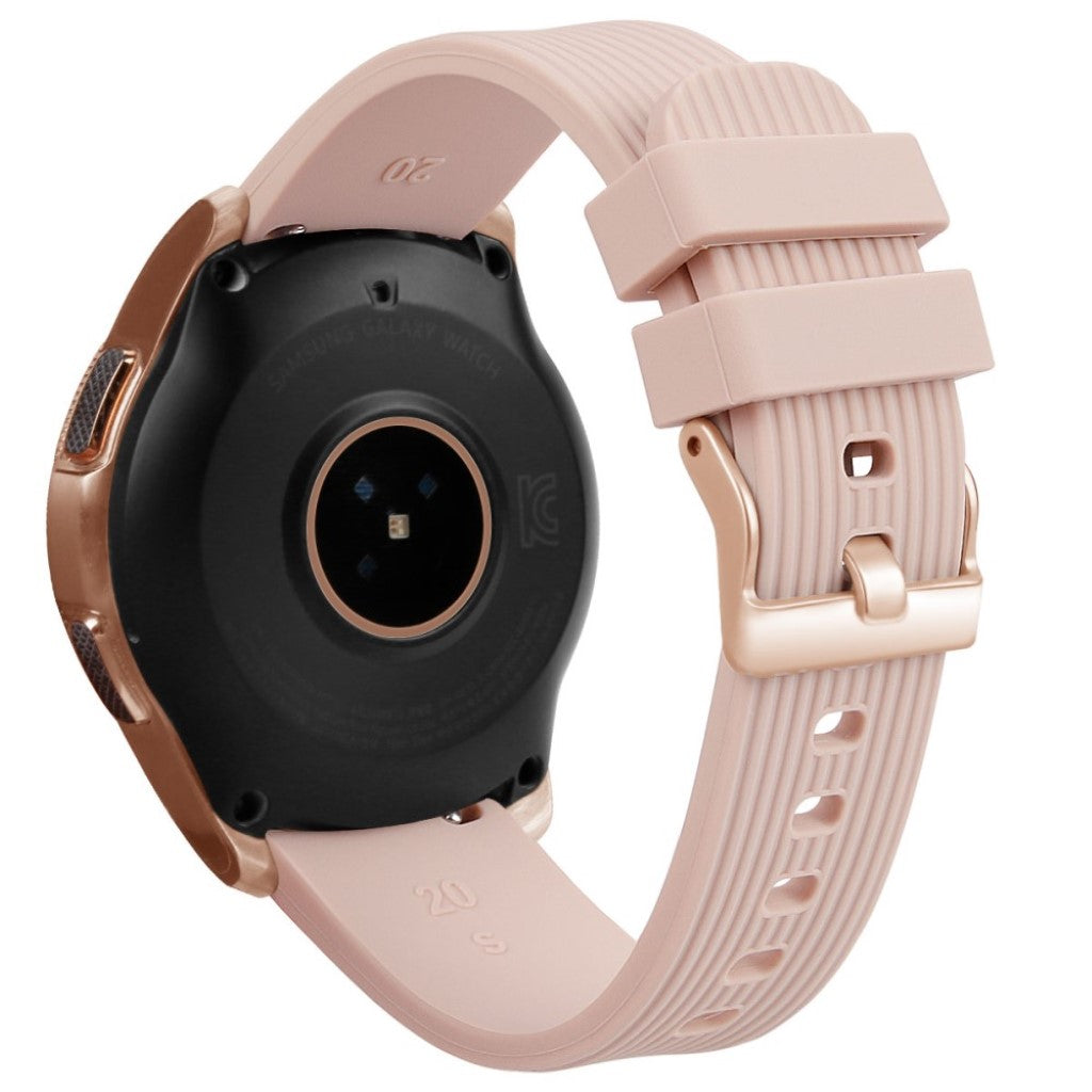 Rigtigt hårdfør Samsung Galaxy Watch (42mm) Silikone Rem - Beige#serie_1