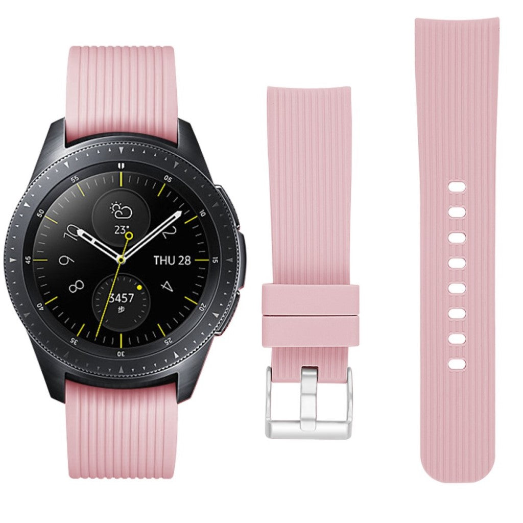 Rigtigt hårdfør Samsung Galaxy Watch (42mm) Silikone Rem - Pink#serie_2