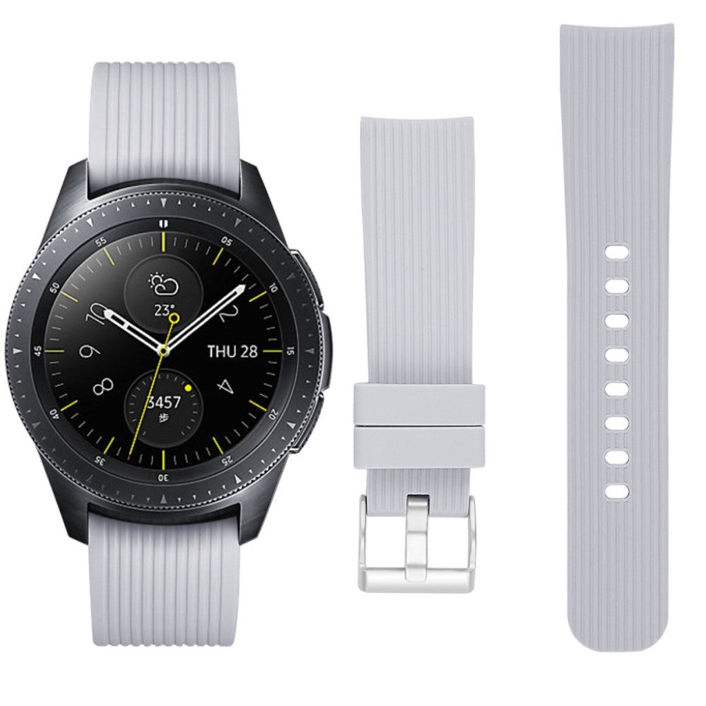 Rigtigt hårdfør Samsung Galaxy Watch (42mm) Silikone Rem - Beige#serie_3