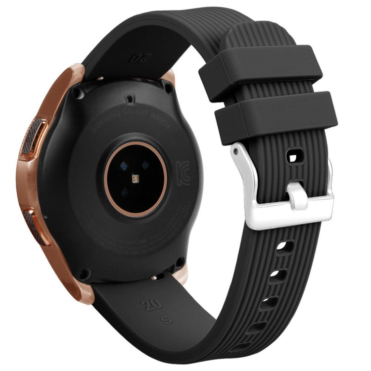 Rigtigt hårdfør Samsung Galaxy Watch (42mm) Silikone Rem - Sort#serie_5