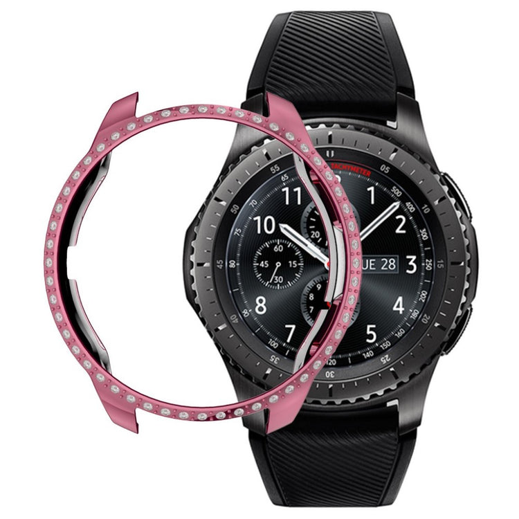 Fed Samsung Galaxy Watch (42mm) Plastik og Rhinsten Cover - Pink#serie_3