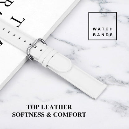 Rigtigt elegant Samsung Galaxy Watch (42mm) Ægte læder Rem - Hvid#serie_2