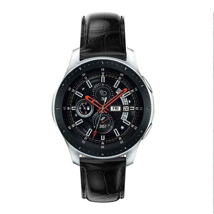 Vildt cool Samsung Galaxy Watch (46mm) Ægte læder Rem - Sort#serie_5