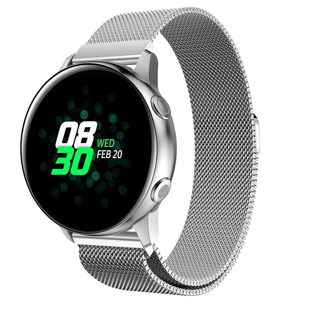 Mega kønt Samsung Galaxy Watch Active Metal Rem - Sølv#serie_2