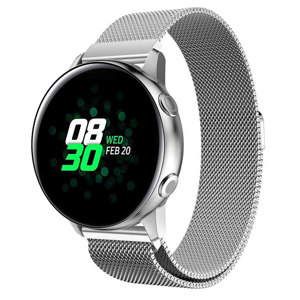 Mega kønt Samsung Galaxy Watch Active Metal Rem - Sølv#serie_2