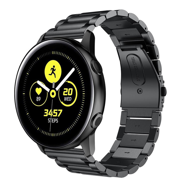 Mega holdbart Samsung Galaxy Watch Active Metal Rem - Sort#serie_1