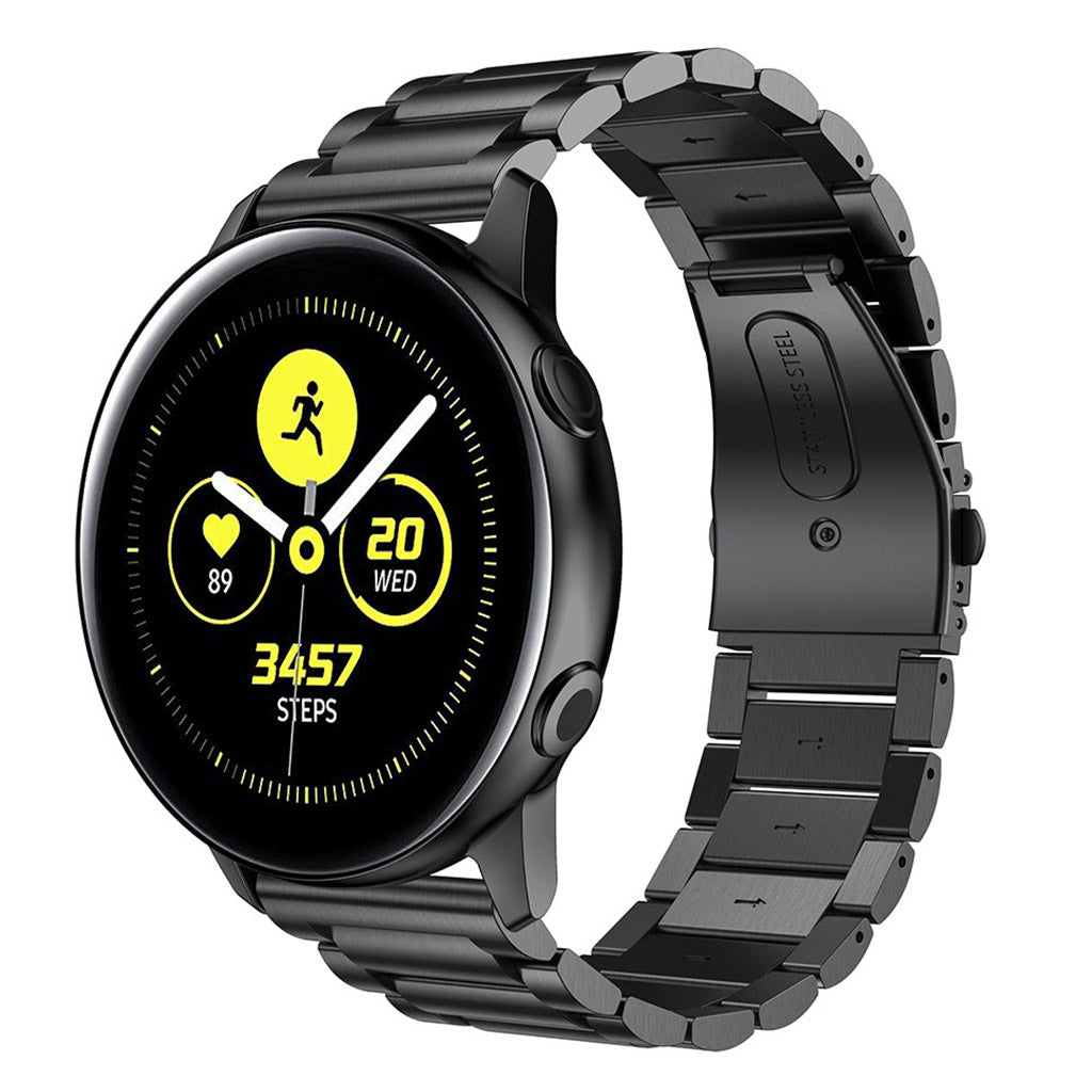 Mega holdbart Samsung Galaxy Watch Active Metal Rem - Sort#serie_1