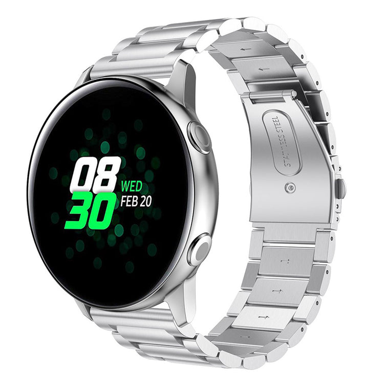 Mega holdbart Samsung Galaxy Watch Active Metal Rem - Sølv#serie_2