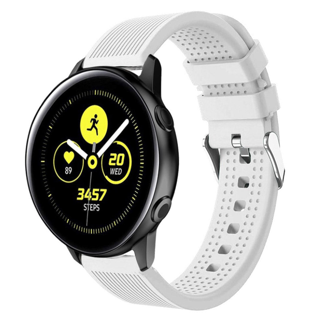 Rigtigt fed Samsung Galaxy Watch Active Silikone Rem - Hvid#serie_2