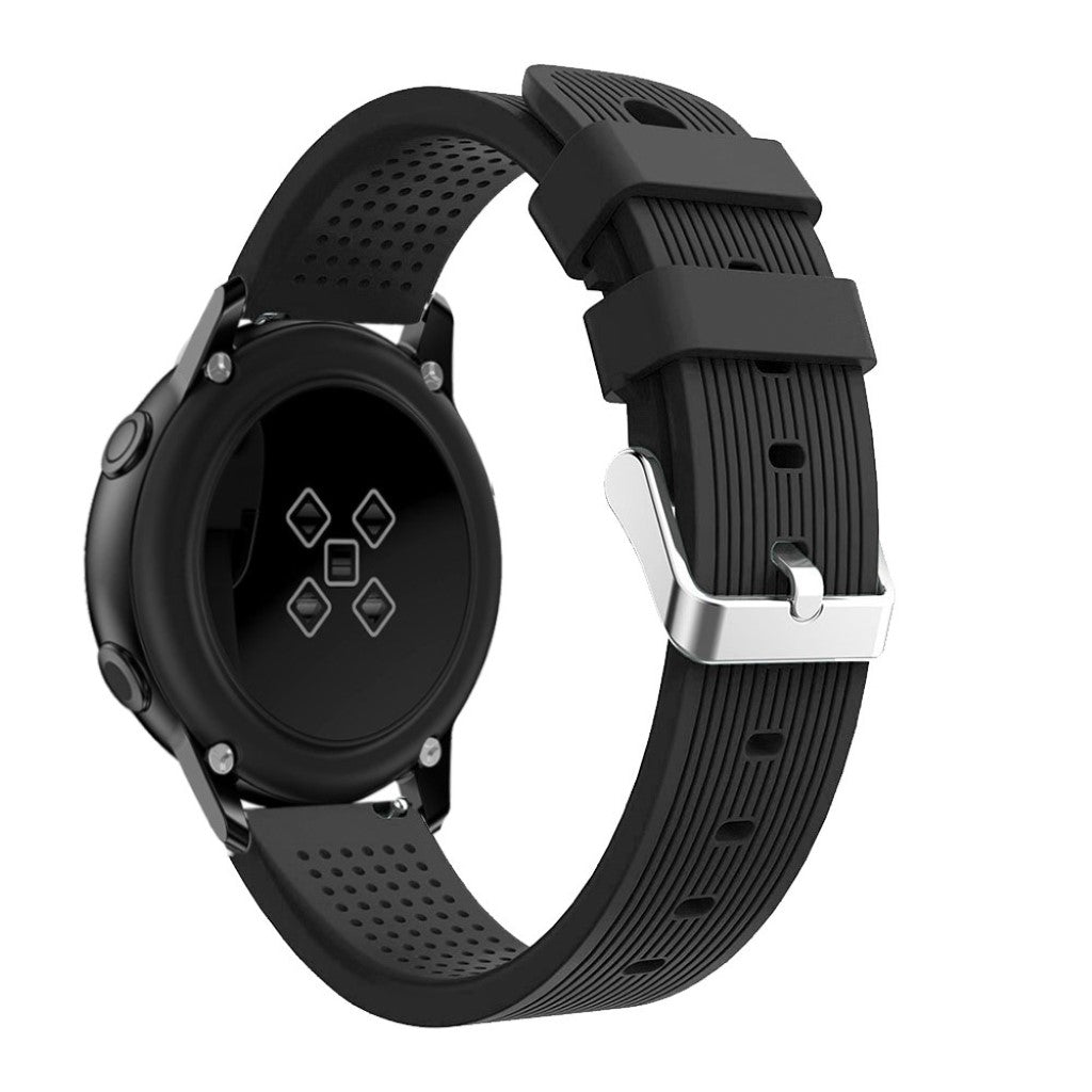 Rigtigt fed Samsung Galaxy Watch Active Silikone Rem - Sort#serie_3