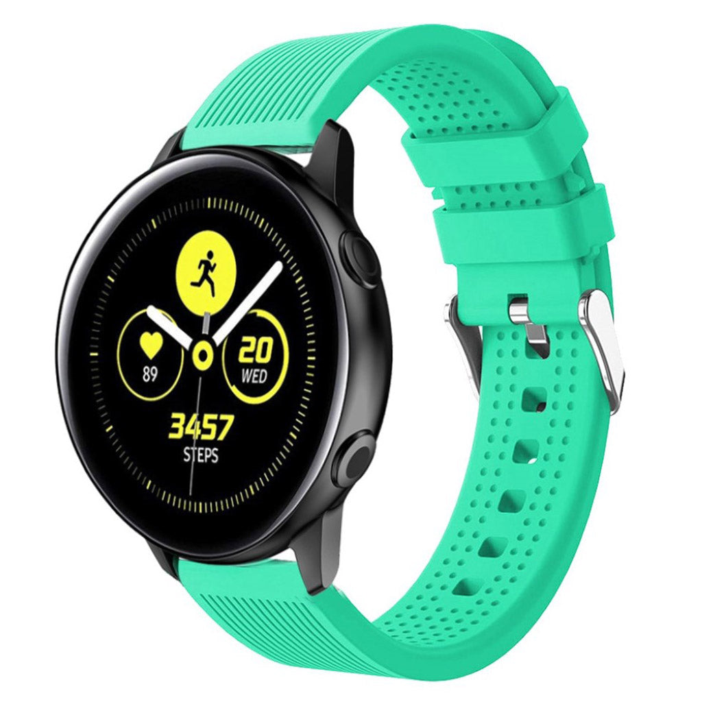 Rigtigt fed Samsung Galaxy Watch Active Silikone Rem - Grøn#serie_7