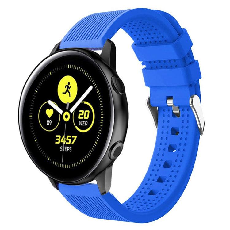 Rigtigt fed Samsung Galaxy Watch Active Silikone Rem - Blå#serie_9