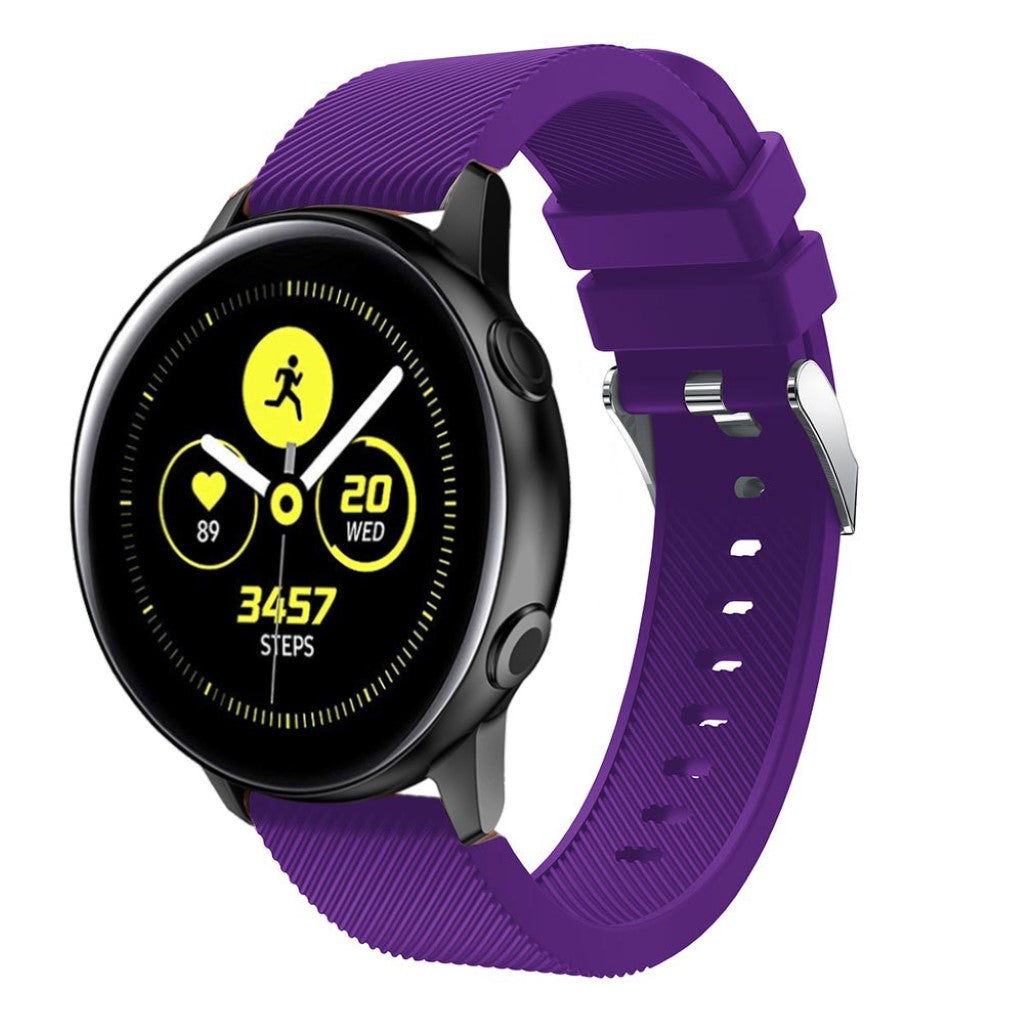 Meget cool Samsung Galaxy Watch Active Silikone Rem - Lilla#serie_8