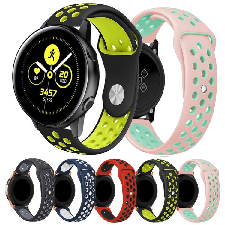 Rigtigt flot Samsung Galaxy Watch Active Silikone Rem - Sort#serie_2