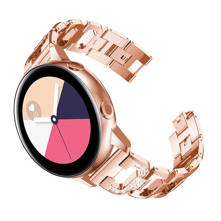 Cool Samsung Galaxy Watch Active Metal og Rhinsten Rem - Pink#serie_3