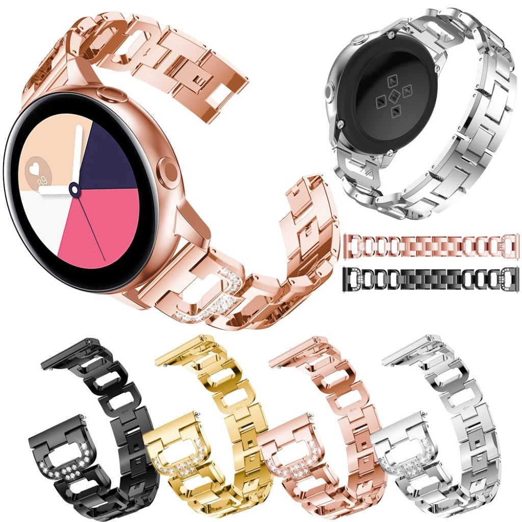 Cool Samsung Galaxy Watch Active Metal og Rhinsten Rem - Pink#serie_3