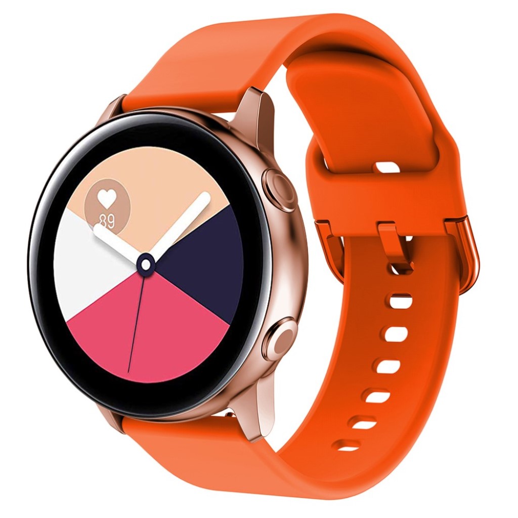 Vildt fed Samsung Galaxy Watch Active Silikone Rem - Orange#serie_6