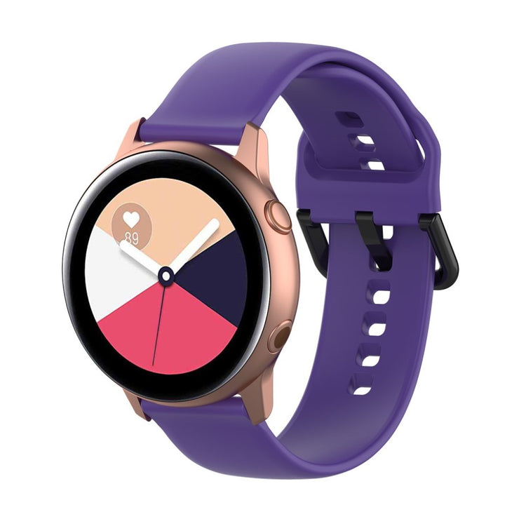 Tidsløst Samsung Galaxy Watch Active Silikone Rem - Lilla#serie_10