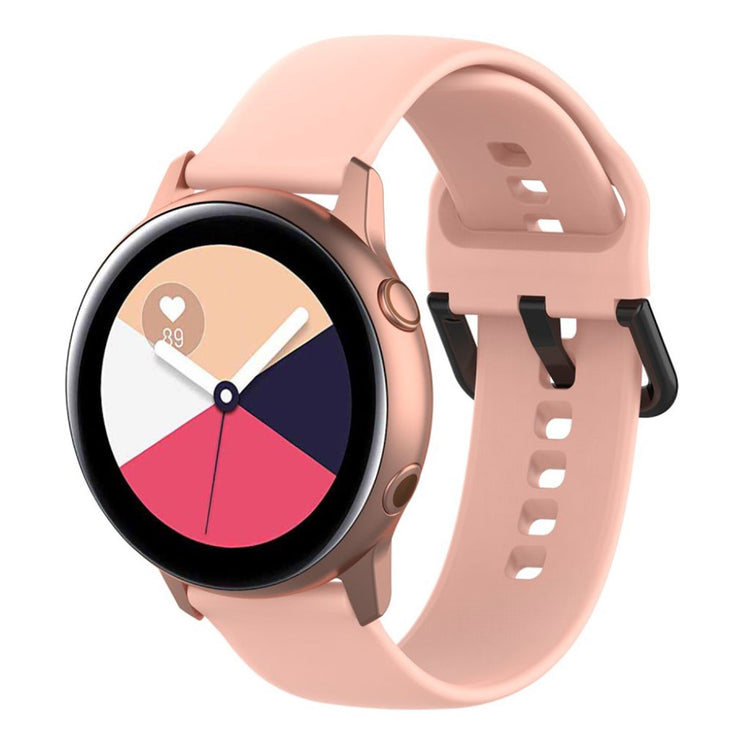 Tidsløst Samsung Galaxy Watch Active Silikone Rem - Pink#serie_4