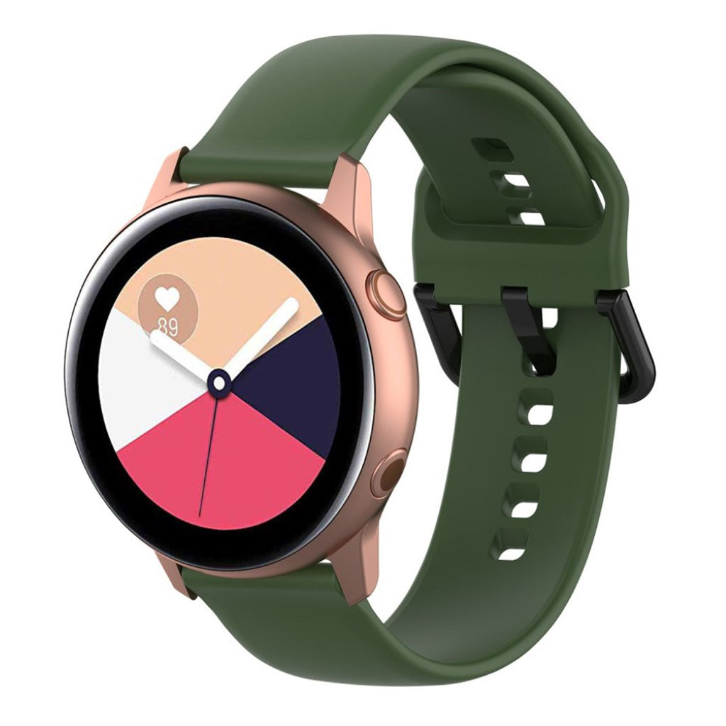 Tidsløst Samsung Galaxy Watch Active Silikone Rem - Grøn#serie_6